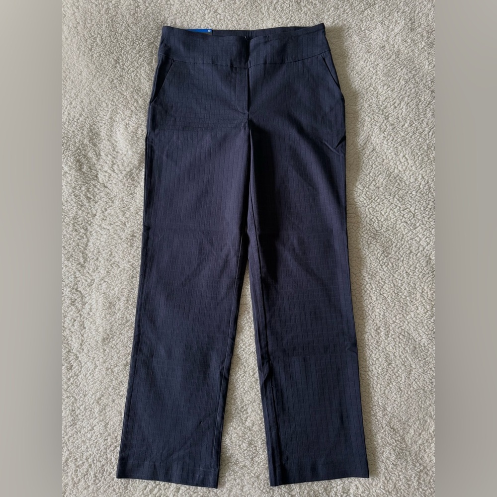 S.C. & Co. Women's Navy Blue Dress Pants Textured Check Size 10 New with Tags